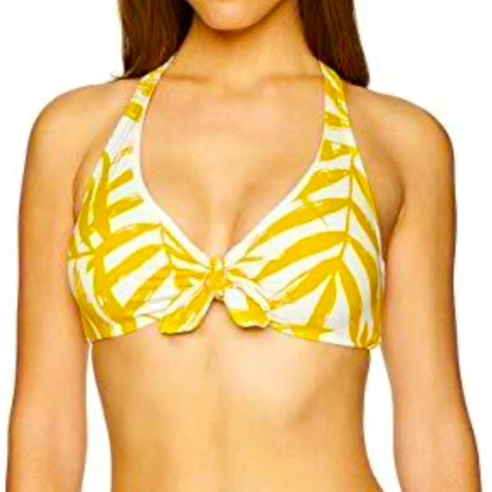 Carmen Marc Valvo Saffron Bikini Top & Bottom Set, sz M